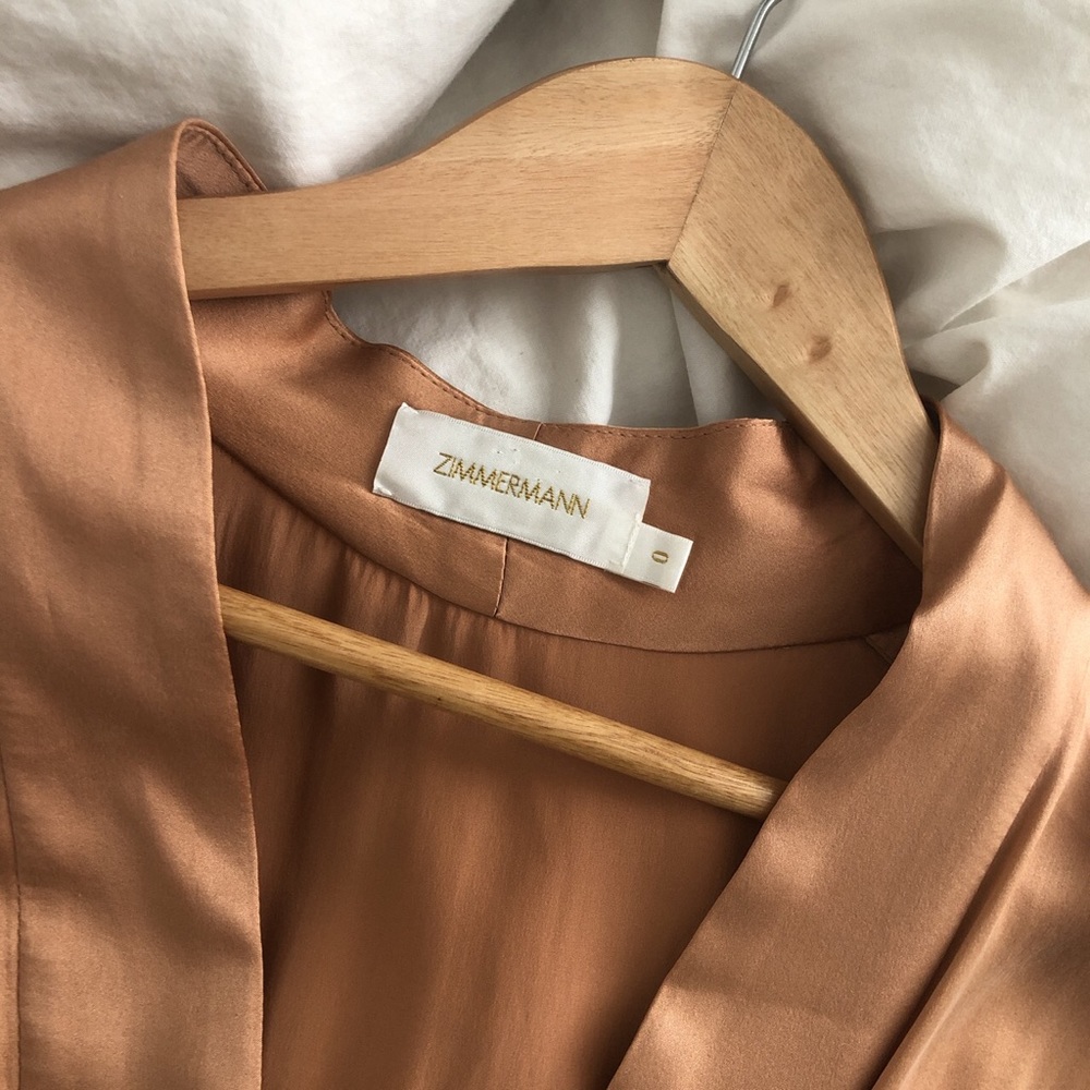 Zimmerman coral 100% silk romper